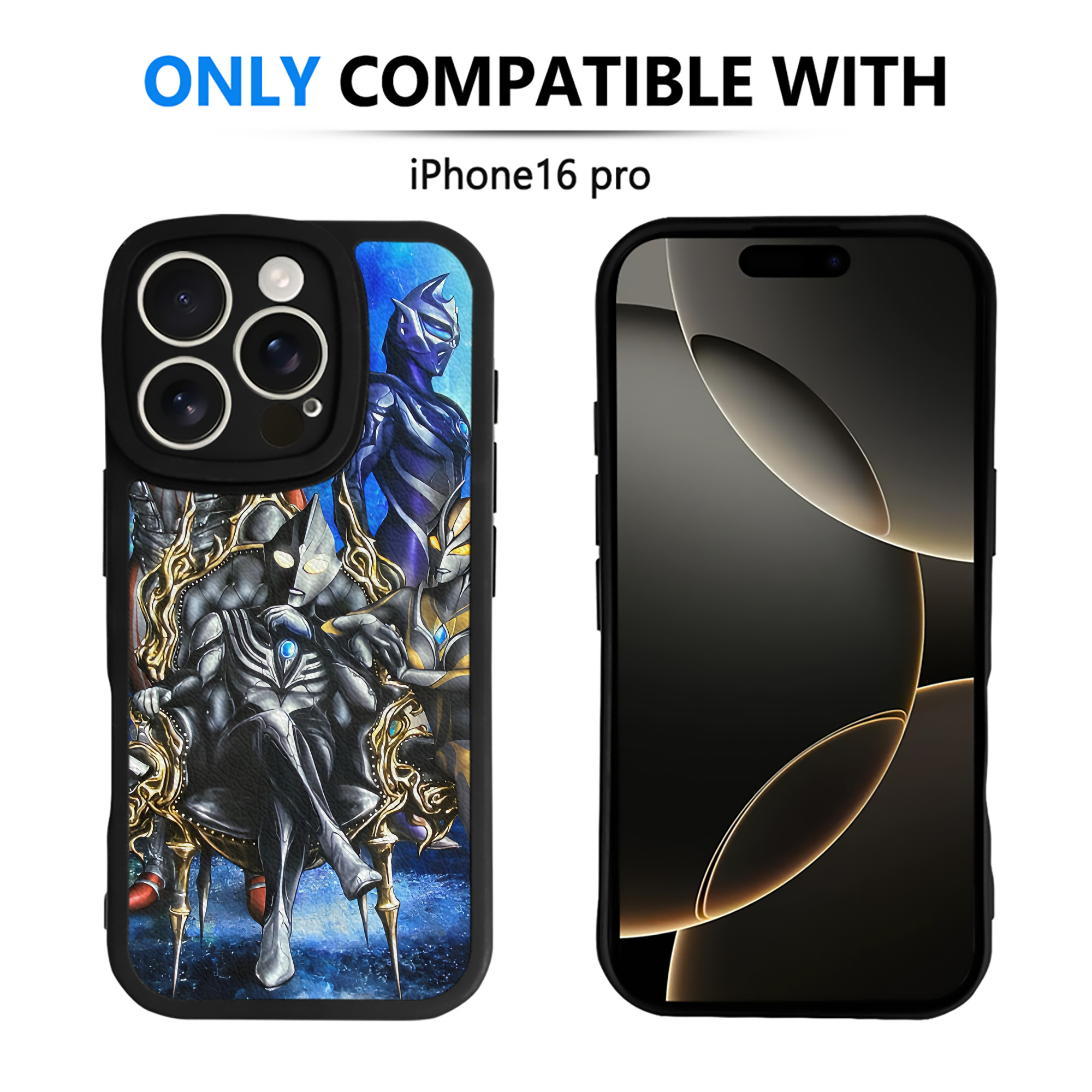 （画像用） ウルトラマン Ultraman 【iPhone 16シリーズ対応】シリコンスマホケース（レザー調） 材質：シリコン